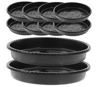 TOYANDONA Lot de 10 Plateaux De Stockage d'eau en Résine Épaisse pour L'Intérieur Et L'Extérieur Soucoupes Rondes pour Pots De Fleurs Rebords De Fenêtre Grands Plateaux Bacs