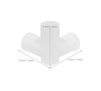 TOYANDONA Lot de 10 raccords en T pour Tringle de Placard - Raccords Robustes à 3 Voies pour quincaillerie de Meubles Multi-usages, Fixations pour Tringle d'armoire, sèche-Linge et Organiseur de