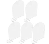 TOYANDONA Lot de 10 Sets de Cartes de Table Acrylique Transparentes Demi-Lune avec 5 Supports, Marque-Places Vierges Réutilisables pour Mariage Banquet, Cartes de Numéro de Table