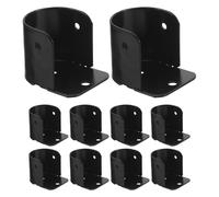 TOYANDONA Lot de 10 Supports pour Tringle à Rideaux de Douche : Supports de Tringle de penderie avec Bride métallique - Embouts de pour Rideaux