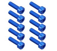 TOYANDONA Lot de 10 Vis Hexagonales M5X15 MM Bleu en Alliage d'Aluminium pour Porte-Bidon de Vélo Boulons de Fixation Résistants et Légers Maintien Sécurisé pour Cyclisme et Activités de