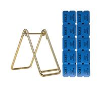 TOYANDONA Lot de 1000 Set de Billets de Tombola Bleus Support Doré, Billets Vierges pour Événements Carnaval, Tickets Repas et Jeux de Fête, Accessoires Polyvalents pour Distribution Facile