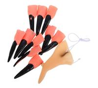 TOYANDONA Lot de 11 Accessoires Halloween Comprenant 1 Nez de Sorcière Noir et 10 Faux Ongles Longs pour Doigts de Sorcière Cosplay Zombie et Déguisement Vampire Maquillage Jeu de Rôle