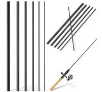 TOYANDONA Lot de 12 Bâtonnets de Réparation en Fibre de Carbone Solide pour Cannes à Pêche, Inserts pour Sections Cassées, pour L'entretien des Cannes à Pêche en Eau Douce Et en Mer.