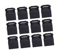 TOYANDONA Lot de 12 Boîtes à Cupcakes Multifonctionnelles en Papier Kraft Noir Taille Petite Boîte Présent Pratique pour Gâteaux Dragées et Pâtisseries pour Fêtes et Anniversaires