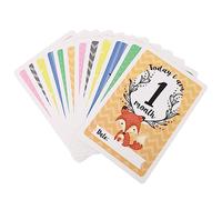 TOYANDONA Lot De 12 Cartes Pour Bébé - Cartes Mensuelles Pour Bébé Animal Cartes Pour Nouveau-né De Naissance