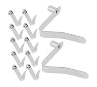 TOYANDONA Lot de 12 Clips à Bouton-Poussoir en Acier, Goupilles de Verrouillage à Ressort de V, 8 Mm X 50 Mm, Fixation pour Poteaux de Tente, Parasol et Kayak, Accessoires Polyvalents