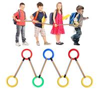 TOYANDONA Lot de 12 cordes de marche pour la maternelle : corde pour tout-petits pour marcher en ligne, boucles de sécurité colorées avec poignées, laisse de poignet de transition amovible - Idéal