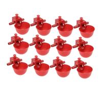 TOYANDONA Lot de 12 Fontaines À Eau pour Poussins Mangeoires pour Oiseaux Volailles Oiseaux Cailles Pigeons Abreuvoir Abreuvoir Récipient pour Oiseaux Fournitures pour Oiseaux