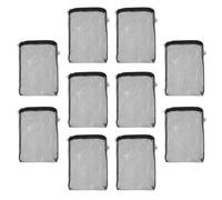 TOYANDONA Lot de 12 Paquet Filtrants en Maille Fine Noire 21 X 14 CM avec Fermeture Éclair, Réutilisables pour Aquarium Eau Douce et Eau Salée, Compatibles Médias Filtrants Céramique et