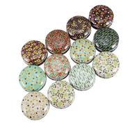 TOYANDONA Lot de 12 Pots à Bougies Ronds en Tôle Vintage pour Fabrication de Bougies et Rangement D’Objets Légers, Coffret pour Création et Organisation Plusieurs Styles