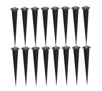 TOYANDONA Lot de 16 Lampes Solaires De Jardin Étanches Éclairage D'Extérieur Idéal pour Un Sentier Une Terrasse Un Paysage Ou Un Jardin avec Piquet en Aluminium Noir