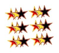 TOYANDONA Lot de 18 Feuilles D’Étoiles en Papier Cartonné Doré Décorations de Fête Thème Cinéma et Tapis Rouge Autocollants D’Étoile pour Photomaton Tableau de Signatures