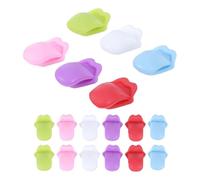 TOYANDONA Lot de 18 Marqueurs de Verre en Silicone Forme Langue pour Décoration et Identification de Verres à Vin sur Table à Manger Familiale Couleur Aléatoire