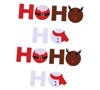 TOYANDONA Lot de 2 Bannières de Noël en Tissu Non Tissé Décorations Suspendues Hohoho pour Fête de Noël Fenêtres Portes et Murs Ensemble 2 Pièces