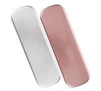 TOYANDONA Lot de 2 Boîtes à Crayons en Métal Multifonction Étuis Rigides Argenté et Violet Ouverture à Clapet Organisateurs Compacts pour Stylos et Accessoires de Bureau à la Maison