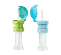 TOYANDONA Lot de 2 bouchons rotatifs de rechange pour bouteilles d'eau pour enfants et tout-petits, compatibles avec les jus, le lait et les récipients à eau.
