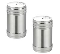 TOYANDONA Lot de 2 Bouteilles à Épices en Acier Inoxydable, Couvercles Rotatifs à 3 Modes, Grand Format, Cuisine et Barbecue, Distributeurs de Sel et Condiments Pratiques et Portables