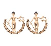 TOYANDONA Lot de 2 Broches Justice en Alliage Doré Insigne de Revers Avocat Symbole Balance Épingle Légère pour Costume Homme et Femme Présent Élève en Droit et Professionnel Juridique