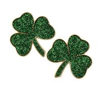 TOYANDONA Lot de 2 Broches Trèfle Vert Émail pour Saint-patrick, Épingles Décoratives en Alliage Solide, Accessoires Femme pour Chapeaux, Foulards et Cardigans, Bijoux Amulette Festive