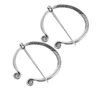 TOYANDONA Lot de 2 Broches Vikings Vintage en Alliage, Boucle D'écharpe et Épingle à Châle Annulaire, Accessoire Médiéval Polyvalent pour Événements à Thème et Tenue Quotidienne