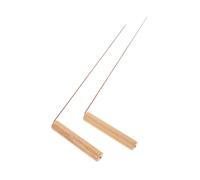 TOYANDONA Lot de 2 cannes à prospection - Chasse fantômes - Barres de localisation au trésor - Pour spiritueux - Bâtons paranormaux - Pour trésors - Outil doré - Baguettes en cuivre en bois