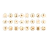 TOYANDONA Lot de 2 Cartes Souvenirs en Bois pour Nouveau-né Accessoires de Photographie pour Baby Shower 12 Pièces
