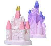 TOYANDONA Lot de 2 Châteaux Miniatures Féeriques en Résine Décorations de Jardin et Micro-Paysage Ornement pour Terrarium et Bureau Décoration Miniature pour Succulentes et Mini-Jardins