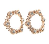 TOYANDONA Lot de 2 Clips à Chaussures Cristal pour Femmes, Boucle Ronde Décorée de Cristaux Scintillants, Décoration de Chaussures de Mariée, Accessoires Amovibles pour Mariage et Fête