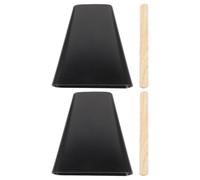 TOYANDONA Lot de 2 Cloches de Percussion, Cloche de 15 cm avec Baguette. | Développe le sens du rythme chez les enfants | Maillet en bois lisse | Sons aigus et clairs | Idéal pour les salles de