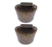 TOYANDONA Lot de 2 Cloches pour Bétail en Fer Galvanisé Taille Moyenne Cloche Bruyante Ornements Collier Animaux de Ferme Fourniture Pâturage