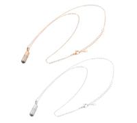 TOYANDONA Lot de 2 Colliers Pendentifs Romantiques en Cuivre Design Pilule Finition Rose Doré et Blanc Doré Chaîne Créative pour Saint-Valentin Présent Délicat pour Petite Amie Bijou