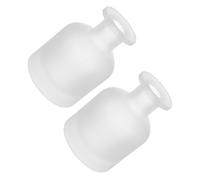 TOYANDONA Lot de 2 Diffuseurs de Parfum en Verre Cylindriques 150 ML, Bouteilles Décoratives Translucides pour Huiles Essentielles, Flacons Rechargeables sans Feu Bâtonnets pour Maison,