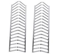 TOYANDONA Lot De 2 Grilles De Barbecue Portables pour Brochettes pour Rôtir en Plein Air Au Charbon De Bois pour Camping Pliables en Acier Inoxydable Argentées
