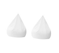 TOYANDONA Lot De 2 Housses De Canapé en Mousse De Remplacement - Douces Et Moelleuses sans Rembourrage pour Pouf en Tissu Blanc