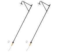 TOYANDONA Lot de 2 Lampadaires Miniatures à LED Blanc Froid 1:50 pour Maison de Poupée, Accessoires Décoratifs en Plastique Noir, Modèle Stable et Décor de Jardin Miniature DIY