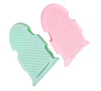 TOYANDONA Lot de 2 Luffahs Corporels en Silicone Confortable Bain, Exfoliants Doux pour Garçon et Filles et Adultes, Accessoires de Portables, Stimulation Circulation Sanguine, Couleurs