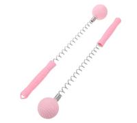 TOYANDONA Lot de 2 Masseurs à Percussion Portatifs Rose Balle de Golf à Ressort, Bâton de Massage Manuel pour Dos et Épaules, Outil de Massage pour Soulager Muscles et Tensions, Utilisation