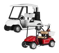 TOYANDONA Lot de 2 Mini-Chariots de Golf pour Enfants, Décorations de Gâteaux, Mini Chariots Moulés sous Pression, Modèle en Alliage, Jouet à Tirer, pour Décoration d'anniversaire,