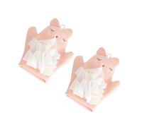 TOYANDONA Lot de 2 Moufles de Bain Exfoliants Double Face pour Bébé Couleur Rose Clair en Matériau Solide à Séchage Rapide Adaptés à Toutes les Peaux pour Massage et Nettoyage Doux