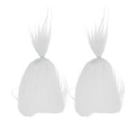 TOYANDONA Lot de 2 Oreilles de Lapin en Peluche Blanches Accessoires de Costume DIY pour Loisirs Créatifs Cosplay Décorations pour Chapeaux et Bijoux Matériaux Doux et Légers pour Fêtes