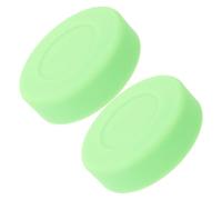 TOYANDONA Lot de 2 Palets de Hockey sur Glace en PVC Mat Dureté Réglable Couleur Vert Gazon Accessoires pour Entraînement Extérieur et Match de Hockey sur Glace Articles de Sport de