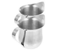 TOYANDONA Lot de 2 Pichets à Lait en Acier Inoxydable 60 Ml Mini Crémier Bec Verseur pour Expresso et Latte Art Pot à Crème Portable Camping et Café Maison