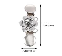 TOYANDONA Lot de 2 Pinces à Cape Rétro à Fleurs Antiques Clips à Col Coupe-Vent pour Femmes Accessoires pour Pull Manteau et Châle Pinces à Vêtements Vintage Adaptées aux Occasions