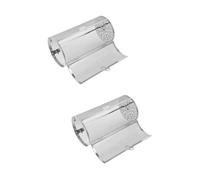 TOYANDONA Lot De 2 Plaques De Cuisson pour Rôtissoire Électrique Panier À Viande Panier en Maille Réutilisable Support pour Barbecue Cage De Gril Acier Inoxydable