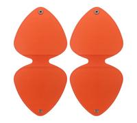 TOYANDONA Lot de 2 Pochettes Rangement pour Médiators de Guitare Orange, Organiseur Portable Compartiments Multiples, Étui Souple et Résistant pour Stockage Sécurisé en Studio et Concerts