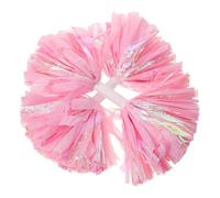 TOYANDONA Lot de 2 Pompons de Danse pour Pom-Pom Girl, avec poignées en Forme de Fleurs, pour l'école, Le Sport, l'esprit d'équipe, Les compétitions, Accessoires