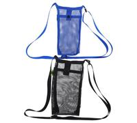 TOYANDONA Lot de 2 Porte-Bouteilles en Maille Extensible avec Bandoulière Réglable, Housse de Transport Légère et Respirante pour Bouteille d'eau, Randonnée, Plage, Sport, Camping, Marche -