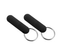 TOYANDONA Lot de 2 porte-clés outil à cigares en caoutchouc noir, mini ouvre-cigare porte-clés, compact et portable, coupe précise, pour cigarettes, accessoire pour fumeur