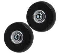 TOYANDONA Lot de 2 Roues de Rechange pour Valise 50X23 MM roulettes Pivotantes Silencieuses en Caoutchouc avec Roulements Métalliques Kit de Remplacement pour Bagages Cabine Maniabilité